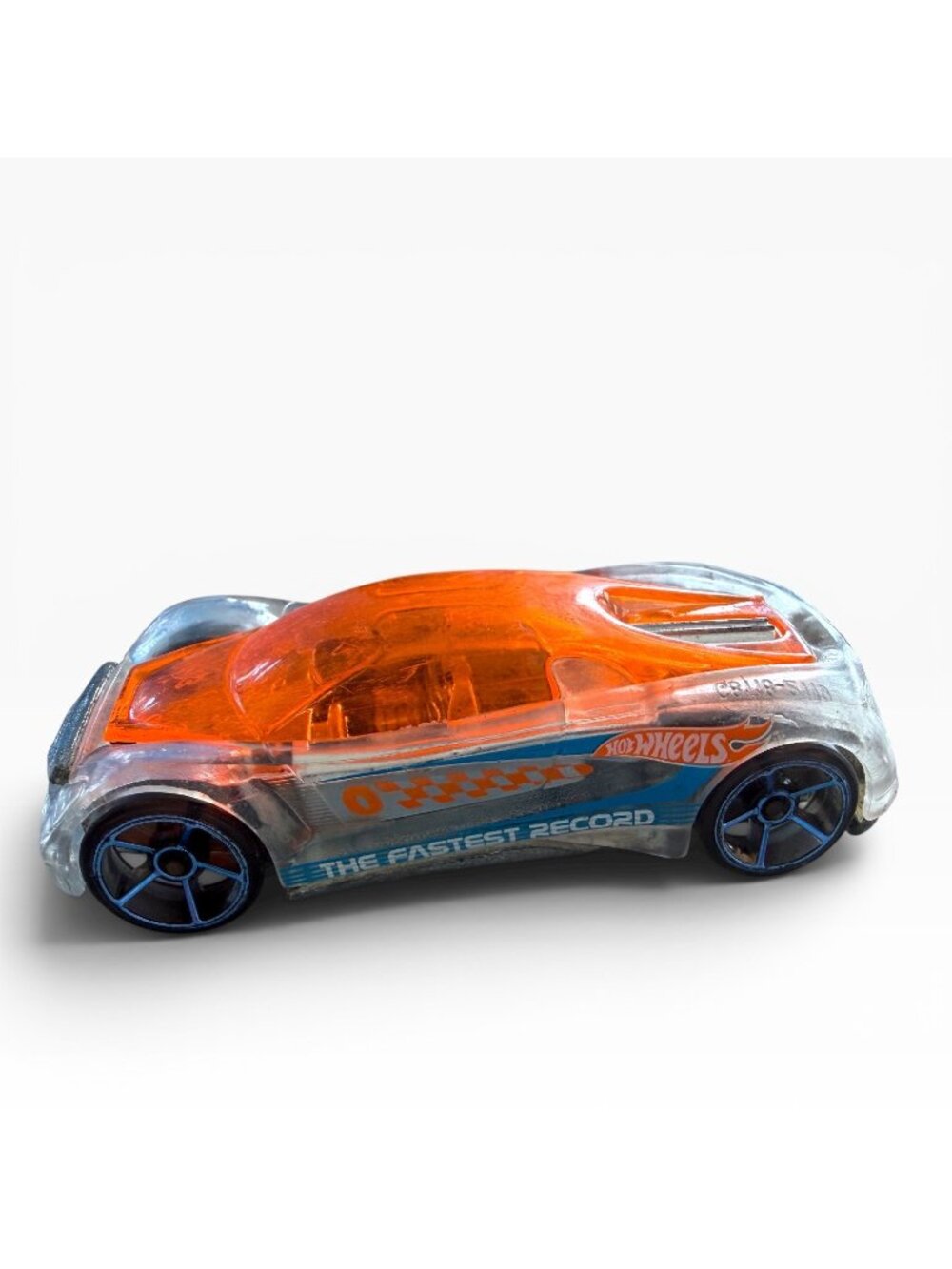 Hot Wheels Nitrium Clear and Orange Toy Car